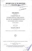Implementation of the Millennium Challenge Act