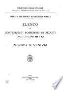 Imposta sui redditi di ricchezza mobile elenco dei contribuenti privati possessori di redditi incerti e variabili delle categorie B e C (esclusa la rivalsa)