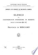Imposta sui redditi di ricchezza mobile elenco dei contribuenti privati possessori di redditi incerti e variabili delle categorie B e C (esclusa la rivalsa)