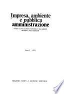 Impresa, ambiente e pubblica amministrazione