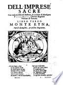 Imprese Sacre Con triplicati discorsi illustrate, et aricchite