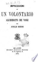 Impressioni di un volontario all'esercito dei Vosgi