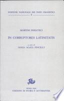 In corruptores latinitatis