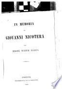 In memoria di Giovanni Nicotera