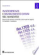 Inadempienze e risarcimento danni nel mandato. Risposte alle questioni sostanziali e processuali nei rapporti fra mandante e mandatario