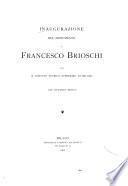 Inaugurazione del monumento a Francesco Brioschi nel R. Istituto tecnico superiore di Milano