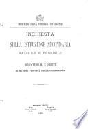 Inchiesta sulla istruz. secondaria