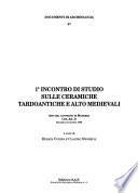 Incontro di studio sulle ceramiche tardoantiche e alto medievali