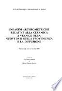 Indagini archeometriche relative alla ceramica a vernice nera