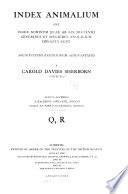 Index animalium