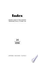 Index: International survey of Roman law