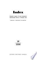 Index: International survey of Roman law