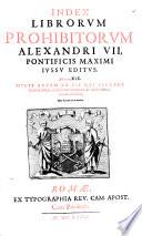 Index librorum prohibitorum Alexandri VII, Pontificis Maximi jussu editus