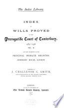 Index of Wills Proved in the Prerogative Court of Canterbury ...