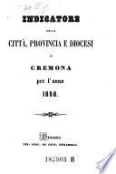 Indicatore Della Citta, Provincia E Diocesi Di Cremona