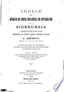 Indice dei disegni di forni, macchine ed apparecchi per la siderurgia