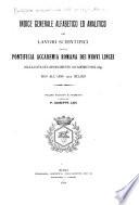 Indice generale alfabetico ed analitico dei lavori scientifici della Pontificia accademia romana dei nuovi Lincei dalla data ...