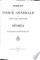 Indice generale degli Atti parlamentari