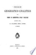 Indice geografico-analitico dei disegni di architettura civile e militare esistenti nella R. Galleria degli Uffizi in Firenze