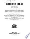 Indice per materie della Biblioteca comunale di Siena