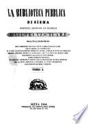Indice per materie della Biblioteca comunale di Siena