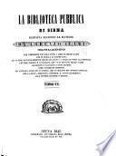 Indice per materie della Biblioteca comunale di Siena