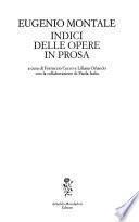 Indici della opera in prosa