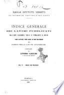 Indici generali dei lavori pubblicati ...
