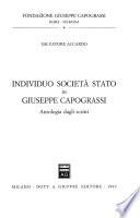 Individuo, società, stato in Giuseppe Capograssi