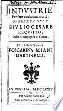 Indvstrie Per fare vna buona morte