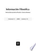 Información filosófica: revista internacional de filosofía y ciencias humanas, n. 10 (2008)