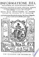 Informatione del pestifero et contagioso morbo il quale affligge et have afflitto la citta di Palermo et molte altre citta del regno di Sicilia nell'anno 1575 3 et 1576