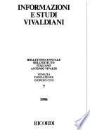 Informazioni E Studi Vivaldiani