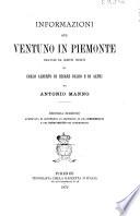 Informazioni sul ventuno in Piemonte ricavate da scritti inediti di Carlo Alberto di Cesare Balbo e di altri da Antonio Manno
