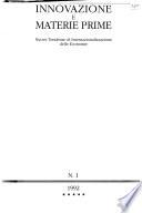 Innovazione e materie prime