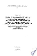 Inscriptiones Christianae Italiae septimo saeculo antiquiores: Regio IV, Cluviae, Interpromium, Sulmo, Corfinium, Superaequum, Peltuinum, Aveia, Marruvium, Supinum Vicus, Alba Fucens, Carsioli, Amiternum, Interocrium