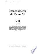 Insegnamenti di Paolo VI.: 1970