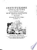 Instituzioni analitiche