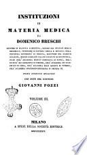 Instituzioni di materia medica di Domenico Bruschi