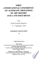 International Conference on Automatic Processing of Art History Data and Documents
