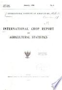 International crop report and agricultural statistics