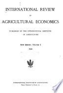 International Review of Agricultural Economics