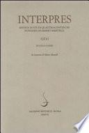 Interpres. Rivista di studi quattrocenteschi