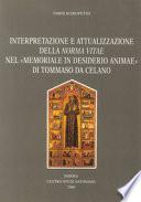 Interpretazione e attualizzazione della Norma vitae nel Memoriale in desiderio animae di Tommaso da Celano