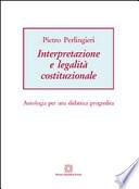Interpretazione e legalità costituzionale