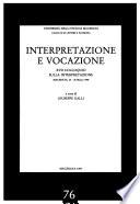 Interpretazione e vocazione