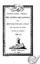 Interpretazione letterale del Cantico de' cantici di monsignor De Luca ... tomo 1. [-3.]
