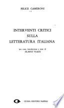 Interventi critici sulla letteratura italiana