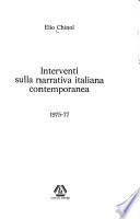 Interventi sulla narrativa italiana contemporanea, 1975-77