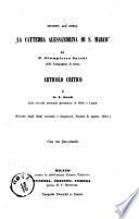 Intorno all' opera la cattedra alessandrina di S. Marco di Giampietro Secchi ... articolo critico